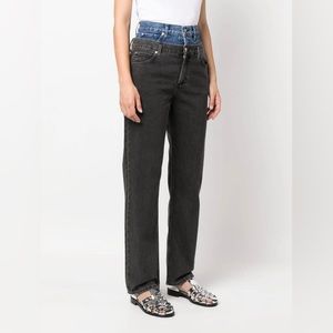 SANDRO Kitty Layered High-Waisted Jeans